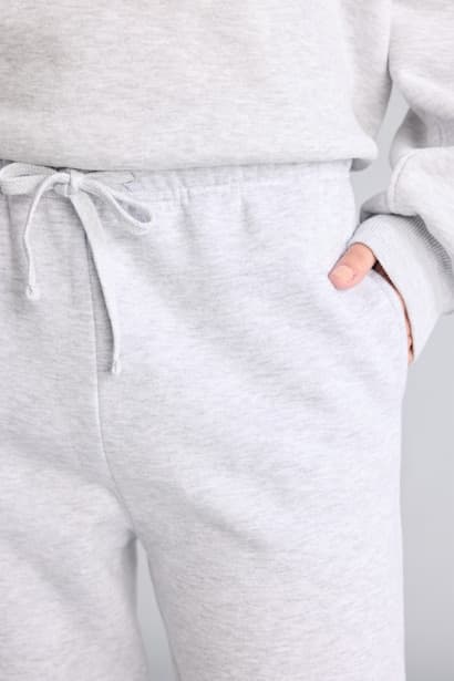 Straight Fit Mid Waist Straight Leg Sweatpants Trousers (٤)