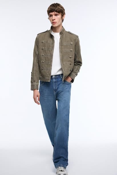 Relax Fit Mid Waist Straight Leg Jeans Denims