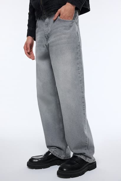 Relax Fit Mid Waist Straight Leg Jeans Denims (٤)