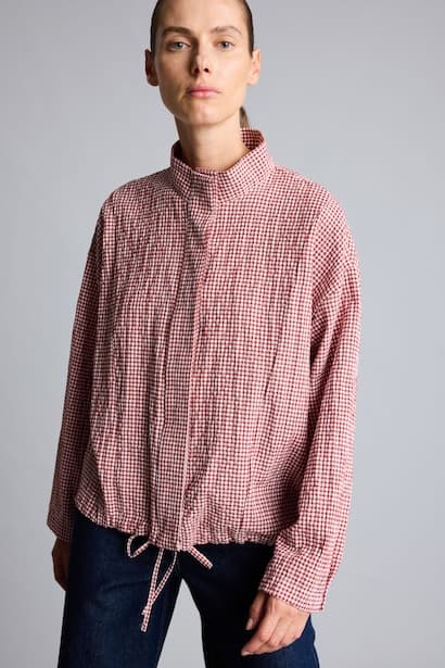 Regular Fit Crinkle Fabric Long Sleeve Tunic (3)