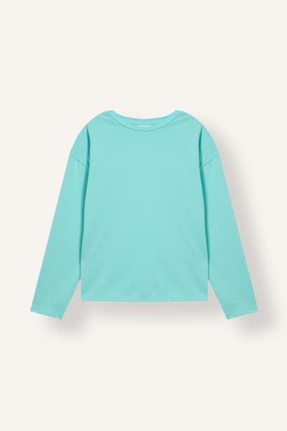 100% Cotton Loose Fit Long Sleeve Basic T-Shirt