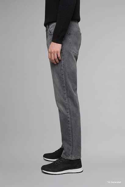 Baggy Fit Wide Leg Regular Waist Jeans Denims (٤)