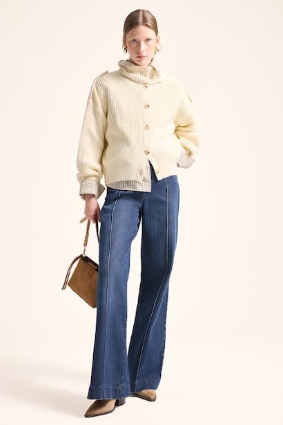 High Waist Straight Leg Jeans