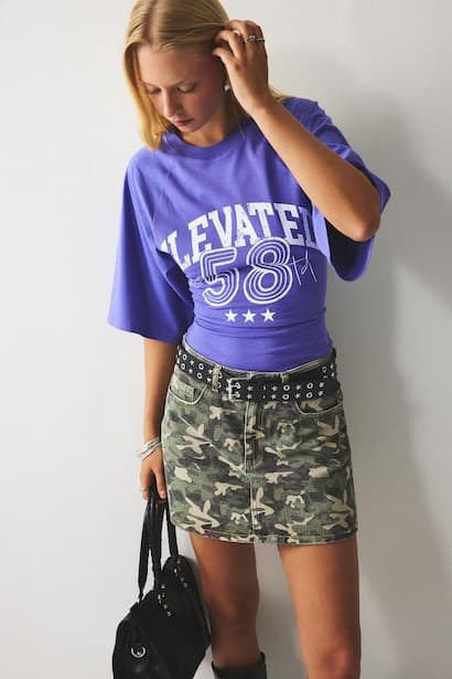 Fitted Short Sleeve Ribbed T-Shirt (٣)