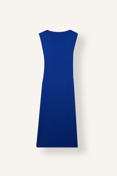 Mock-Neck Modal Short Sleeve Midi Dress