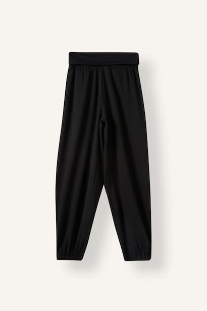 Balloon Fit Scuba Fabric Joggers Trousers