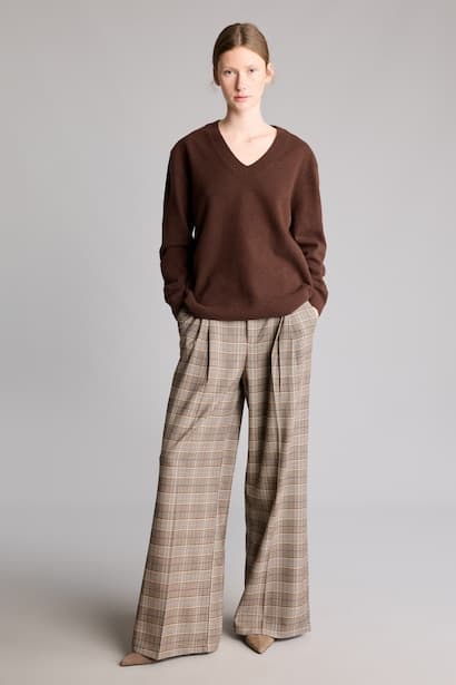 Normal Waist Wide Leg Trousers