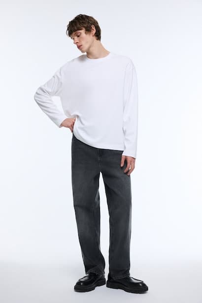 Baggy Fit Wide Leg Regular Waist Jeans