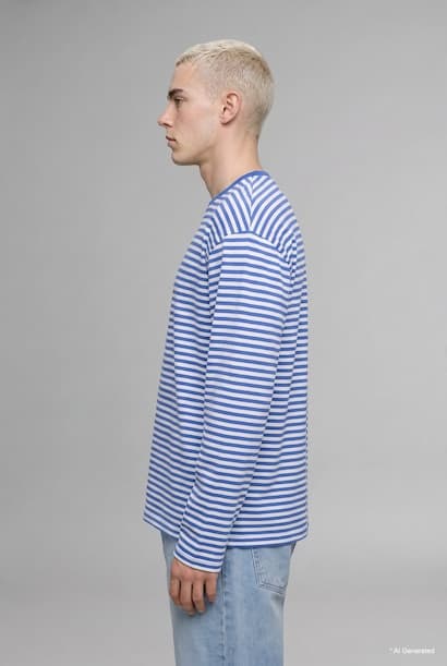 Boxy Fit Long Sleeve T-Shirt (٣)