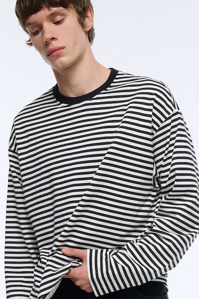 Boxy Fit Long Sleeve T-Shirt (٤)