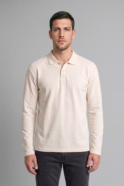 Regular Fit Pique Long Sleeve T-Shirt (٣)