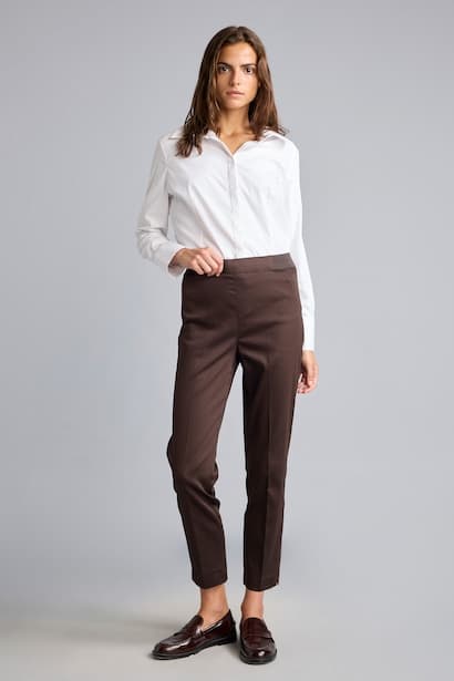 Straight Fit Normal Waist Satin Trousers
