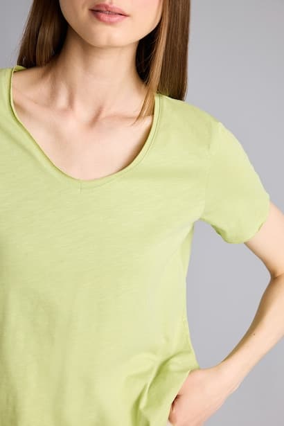 Regular Fit V-neck Basic 100% Cotton Short Sleeve T-Shirt (4)