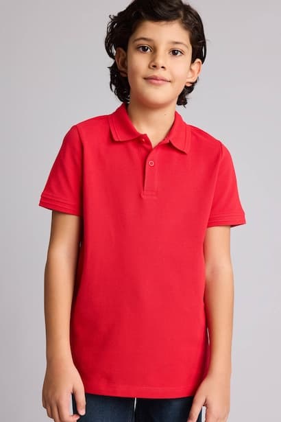 Boy Regular Fit Basic Pique Polo T-Shirt