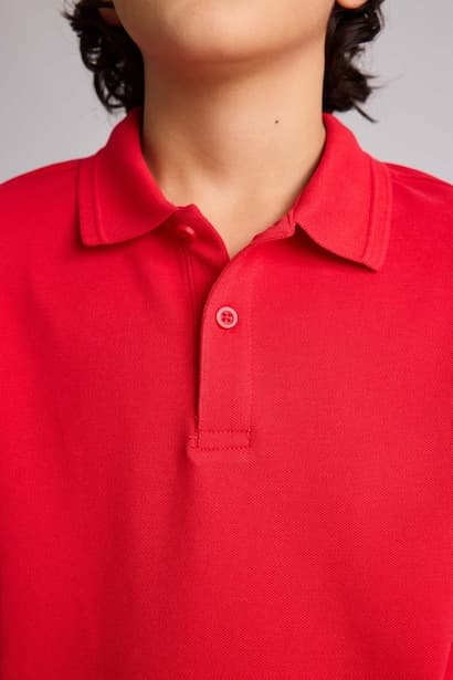 Boy Regular Fit Basic Pique Polo T-Shirt (٤)