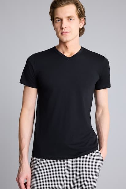 Slim Fit Short Sleeve Knitted Tops Underwear