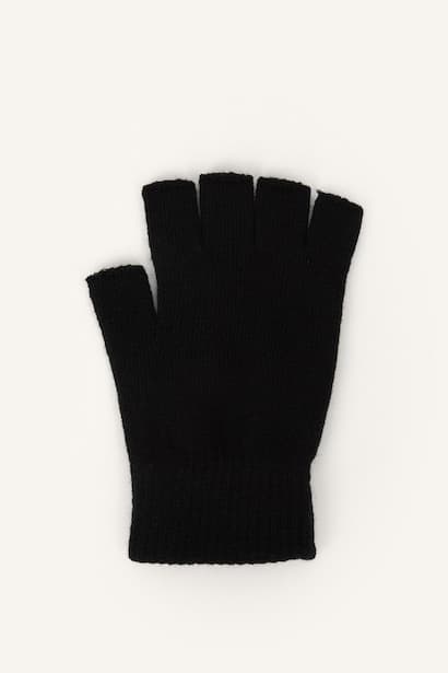 Man Fingerless Knit Gloves (٣)