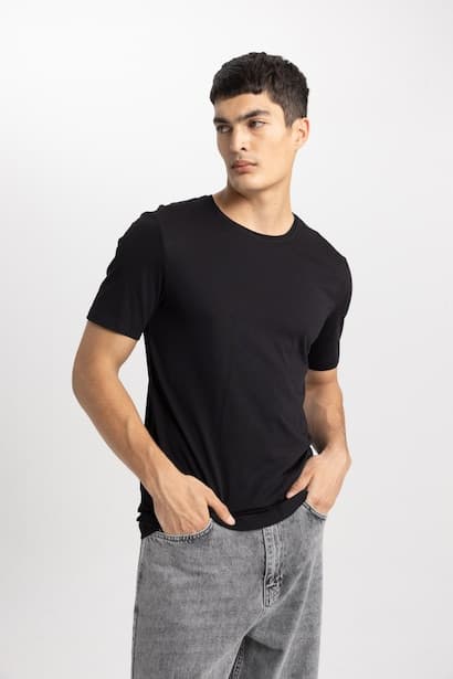 Slim Fit Short Sleeve T-Shirt (٣)
