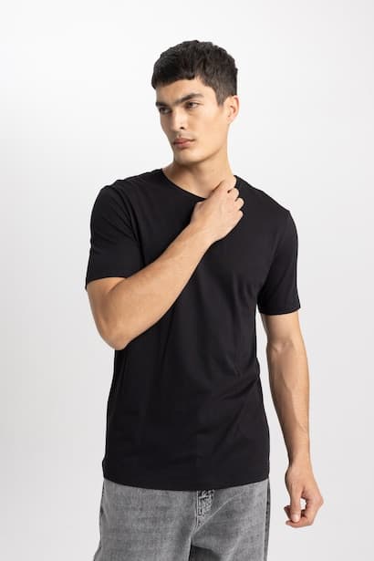 Slim Fit Short Sleeve T-Shirt (٤)