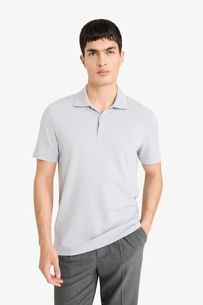 Slim Fit Short Sleeve Polo T-Shirt (٣)