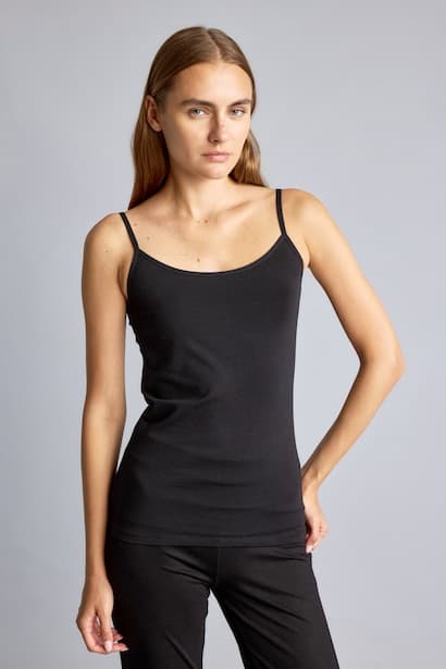 Regular Fit Cotton Thin-Strap Tank Top Tank Top & Crop Top