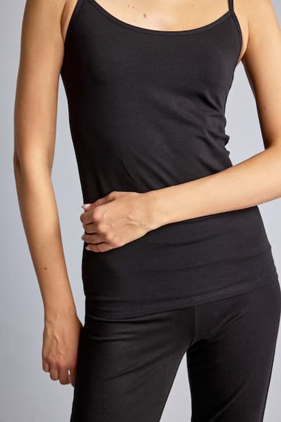Regular Fit Cotton Thin-Strap Tank Top Tank Top & Crop Top (٤)