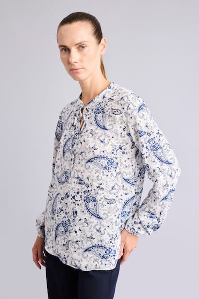 Regular Fit Crew Neck Printed Blouse (٣)