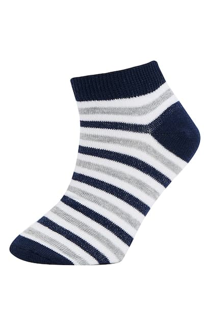 Boys Cotton 5 Pack Short Socks (٣)
