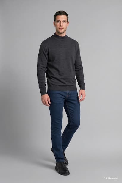 Slim Fit Turtleneck Knitwear Pullover