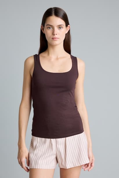 Regular Fit Cotton Top Tank Top & Crop Top (٣)