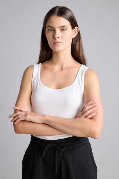Regular Fit Cotton Tank Top Tank Top & Crop Top (٣)