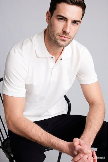 Slim Fit Polo Collar Pique Short Sleeve Polo T-Shirt