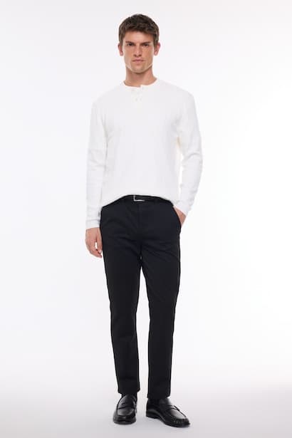 Tailored Fit Regular Hem Trousers
