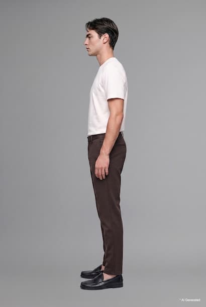Elastic Waist Straight Leg Stretch Jogger Pants Trousers (٣)
