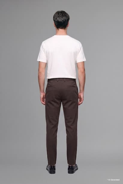 Elastic Waist Straight Leg Stretch Jogger Pants Trousers (٤)