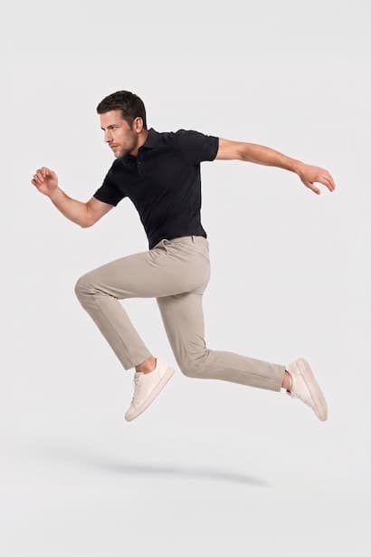 Tailored Fit Straight Leg Trousers