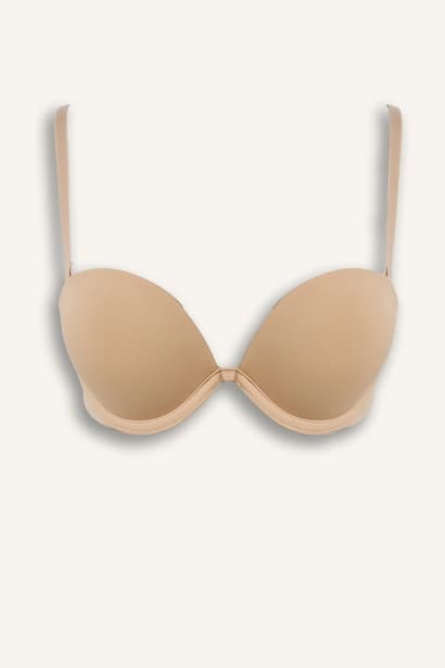 Micro Covered Half Padded Underwired Strapless Bra