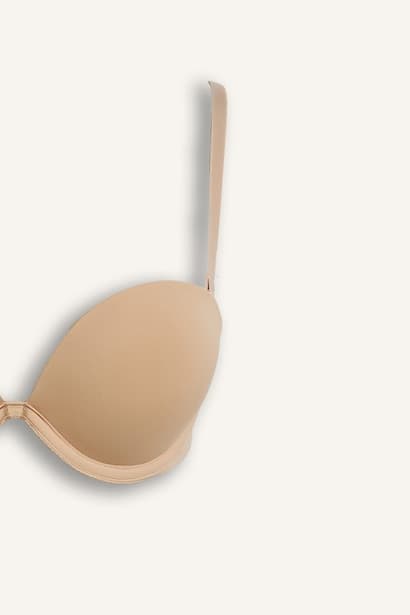 Micro Covered Half Padded Underwired Strapless Bra (3)