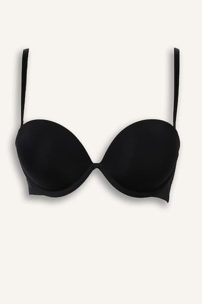 Underwired Half-Padded Microfiber-Covered Bra