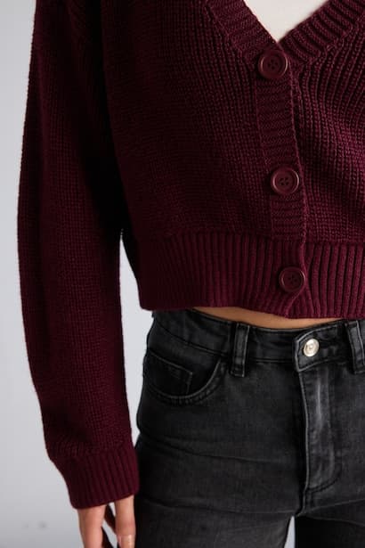 Regular Fit V-Neck Cardigan (٤)