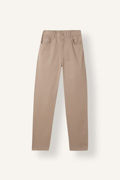 Boy Straight Leg Gabardine Trousers (٣)