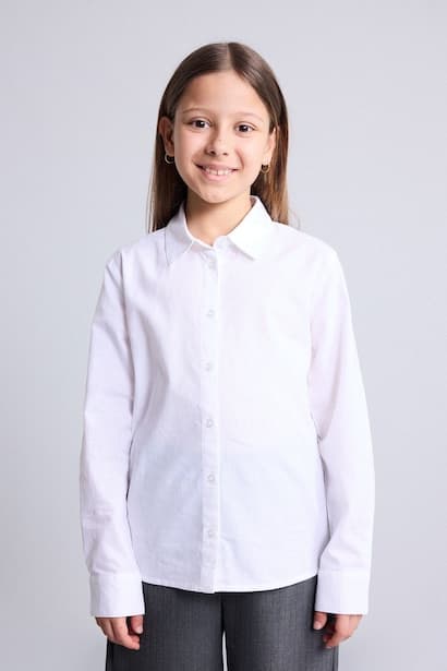 Girl Regular Fit Poplin Long Sleeve Shirt (٣)