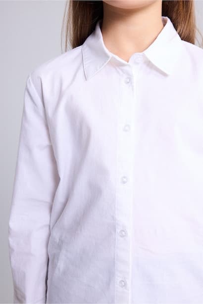 Girl Regular Fit Poplin Long Sleeve Shirt (٤)