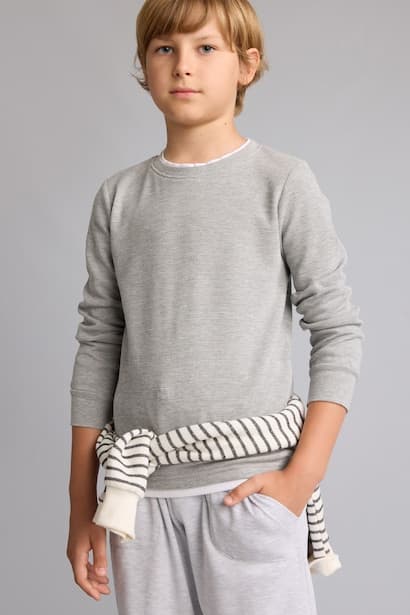 Boy Regular Fit Crew Neck Long Sleeve T-Shirt