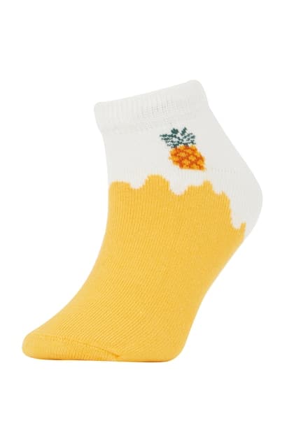 Girls' Cotton 7-Pack Short Socks (٤)