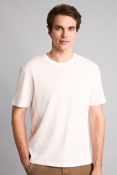 Regular Fit Crew Neck Short Sleeve T-Shirt (٣)