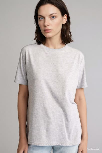 Regular Fit Crew Neck Basic Short Sleeve T-Shirt