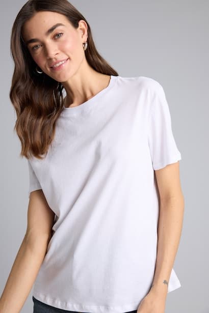 Regular Fit Crew Neck Basic Short Sleeve T-Shirt