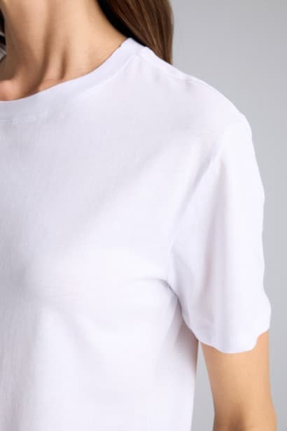 Regular Fit Crew Neck Basic Short Sleeve T-Shirt (4)