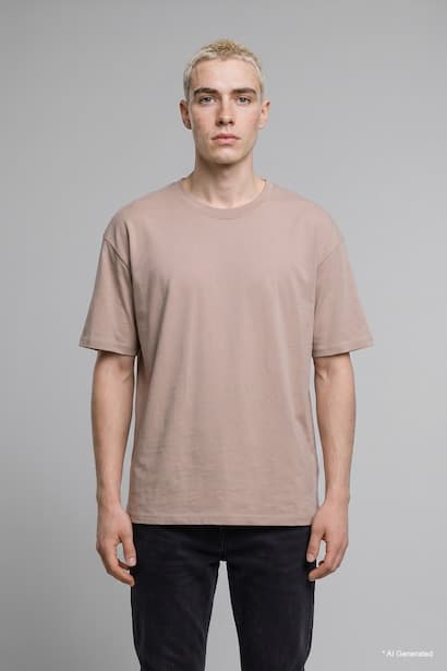 Wrinkle-Resistant Breathable Cotton Oversize Basic T-Shirt (٣)